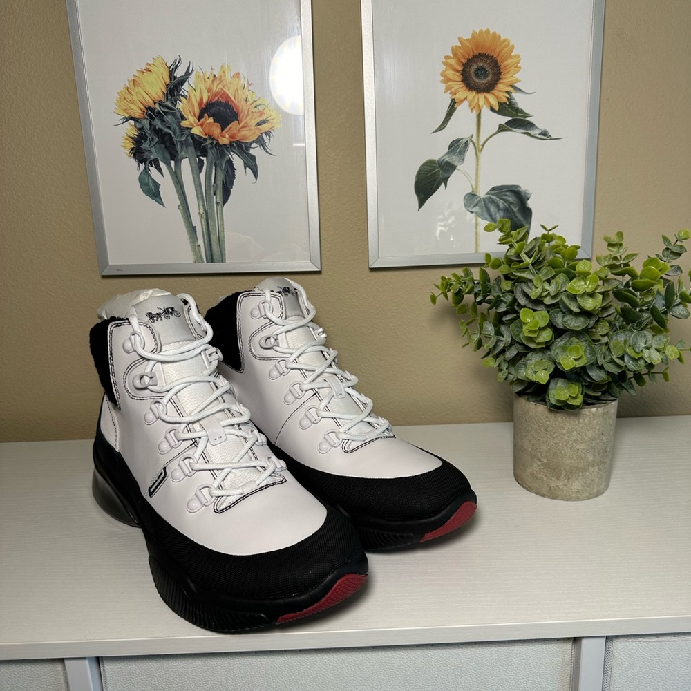 COACH Citysole Hiker White Boots